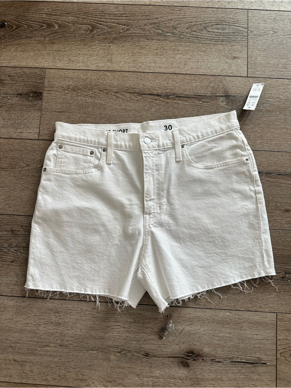 J. Crew White Denim Cutoff Shorts
